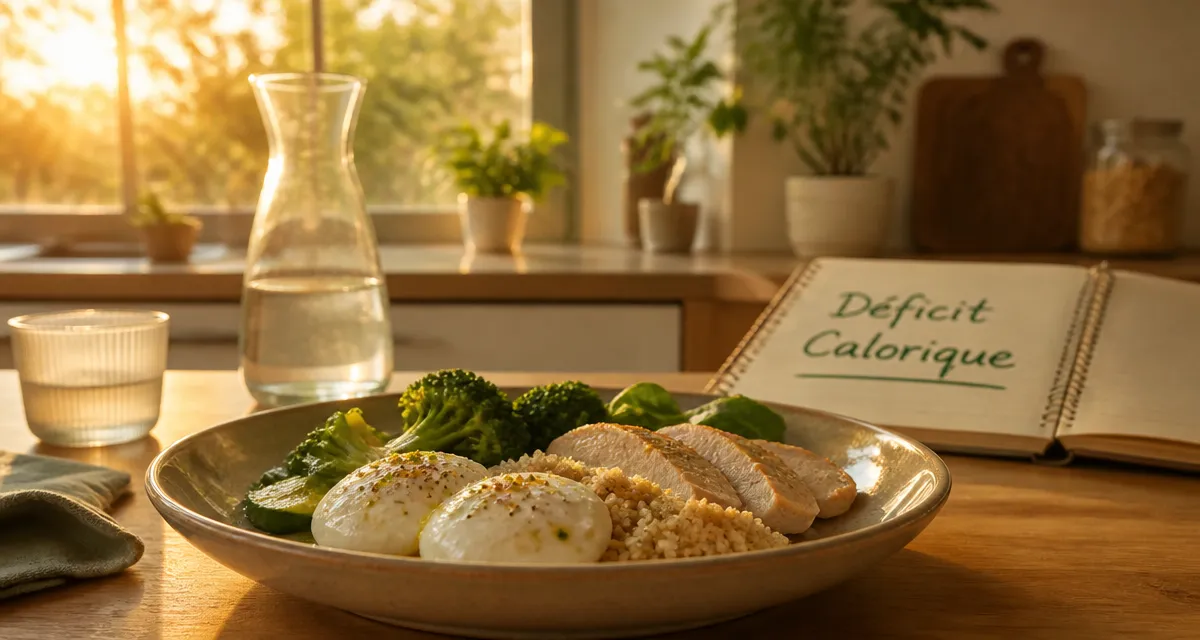 etre en deficit calorique repas sain