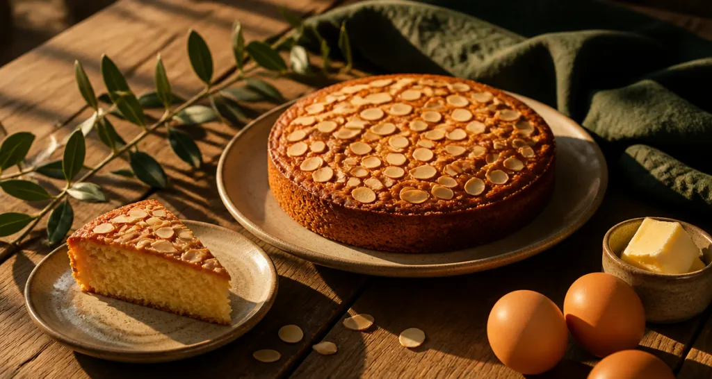 gateau poudre d'amande fondant doré