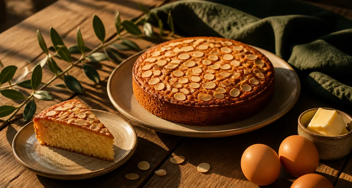 gateau poudre d'amande fondant doré