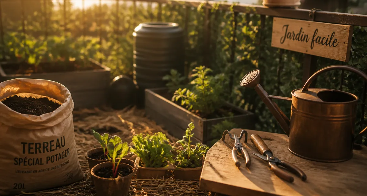 Jardinier facile : potager en balcon avec semis et arrosoir