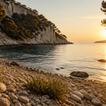 plage de la calade crique sauvage galets