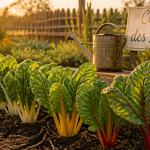Quand planter les blettes en pleine terre, rangées colorées au jardin