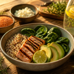 recette pour maigrir le ventre bowl saumon avocat quinoa