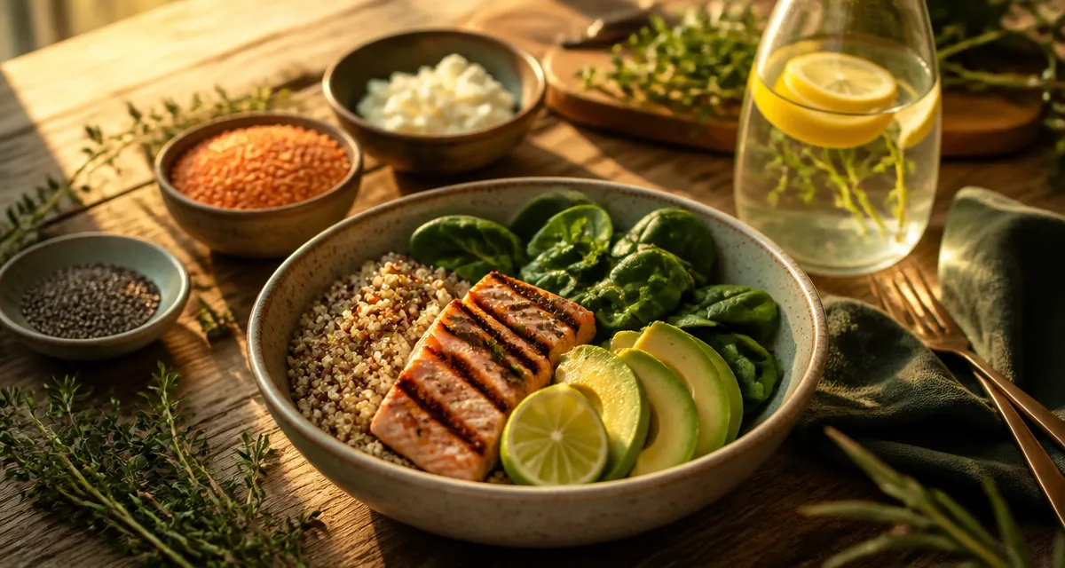 recette pour maigrir le ventre bowl saumon avocat quinoa