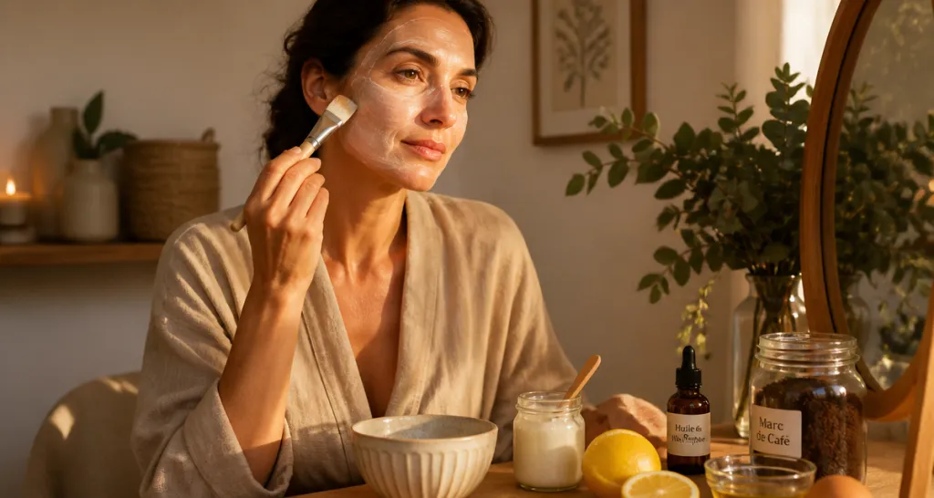 remede de grand-mere pour raffermir la peau femme applique masque