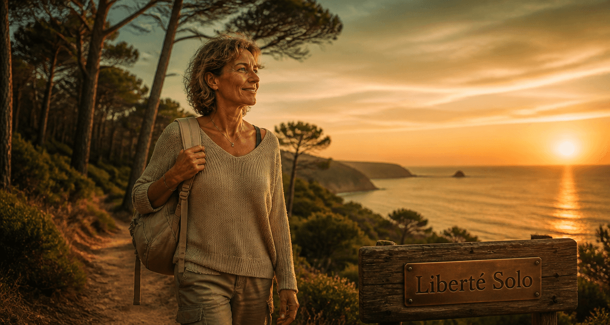 voyager seule femme 50 ans marche sentier côtier