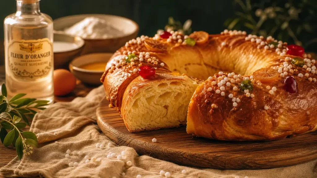 Brioche des rois moelleuse : fleur d’oranger, repos au froid et couronne bien dorée