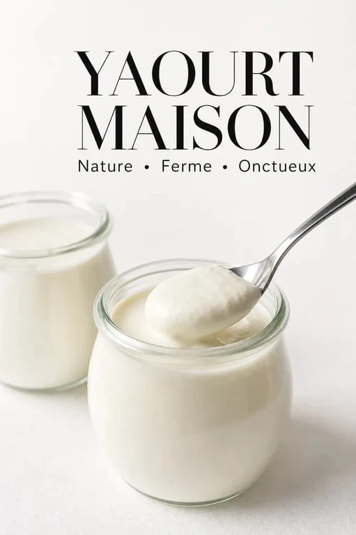 Recette yaourt maison en pots de verre avec texture ferme et onctueuse