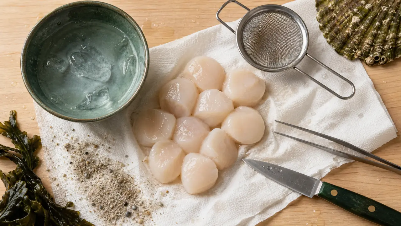 Faut-il laver les noix de Saint-Jacques fraîches ? eau froide et papier absorbant