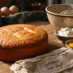 Gateau oeuf moelleux doré aux œufs, plan rapproché
