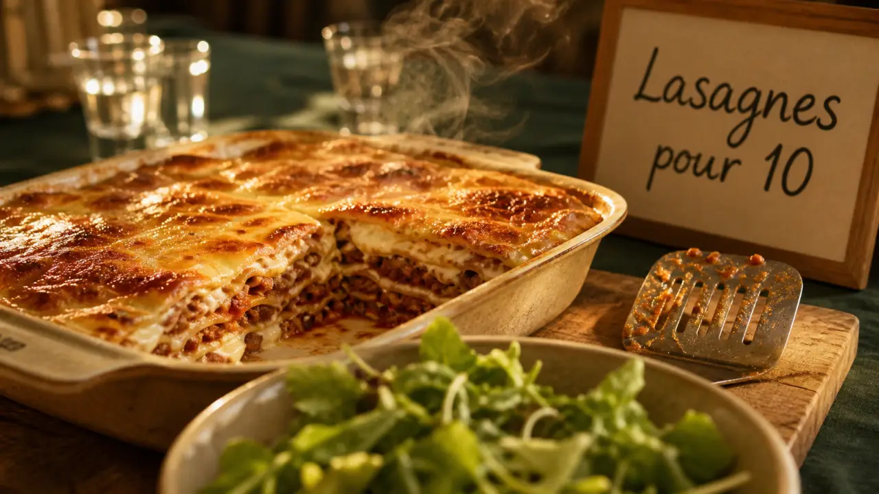 Lasagnes pour 10 personnes, recette 10 personnes