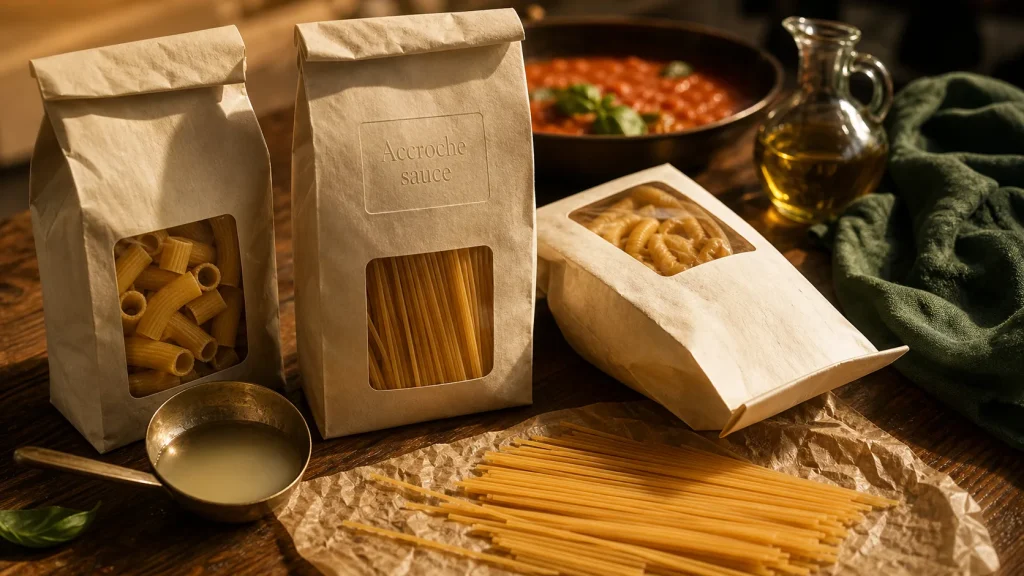 Pâtes italiennes marques Barilla De Cecco Rummo Martelli : sauce et cuisson