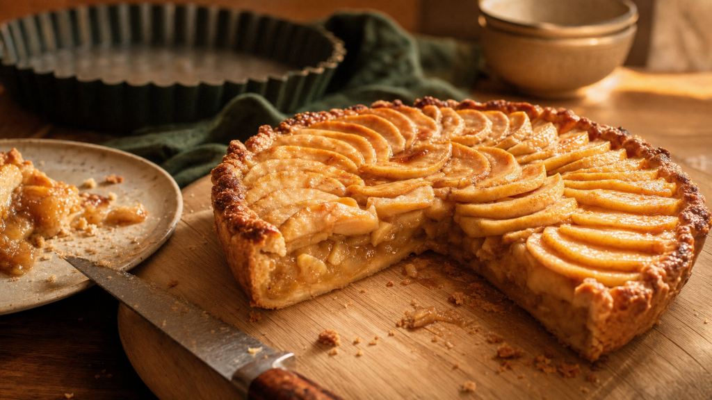 Recette sucrée avec pâte brisée : tarte fondante aux pommes