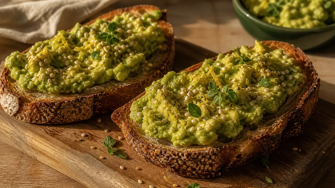 Recettes toast avocat : toast à l’avocat sur pain au levain