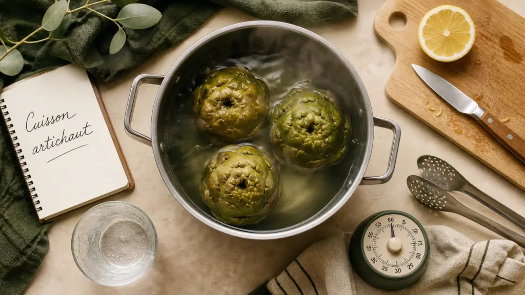 Temps de cuisson de l’artichaut : 8 à 55 minutes selon la méthode et la taille