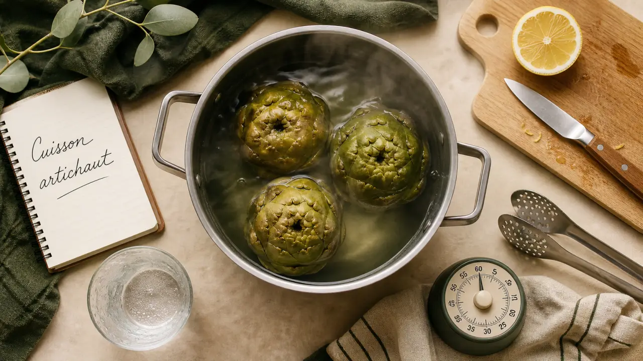 Temps de cuisson artichaut : 8 à 55 minutes