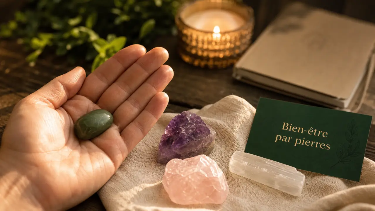 Bien-être par les pierres : améthyste, quartz rose et sélénite pour l’ancrage et le sommeil