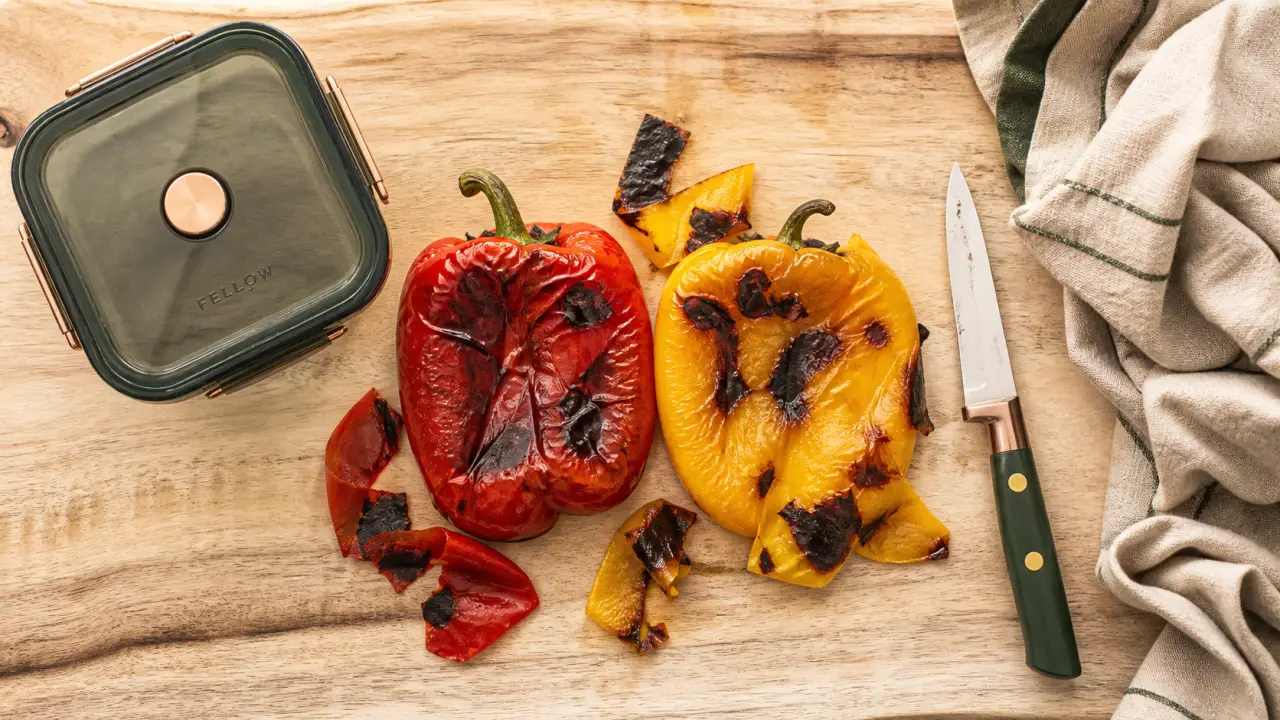Comment eplucher poivron : peau au four 220°C