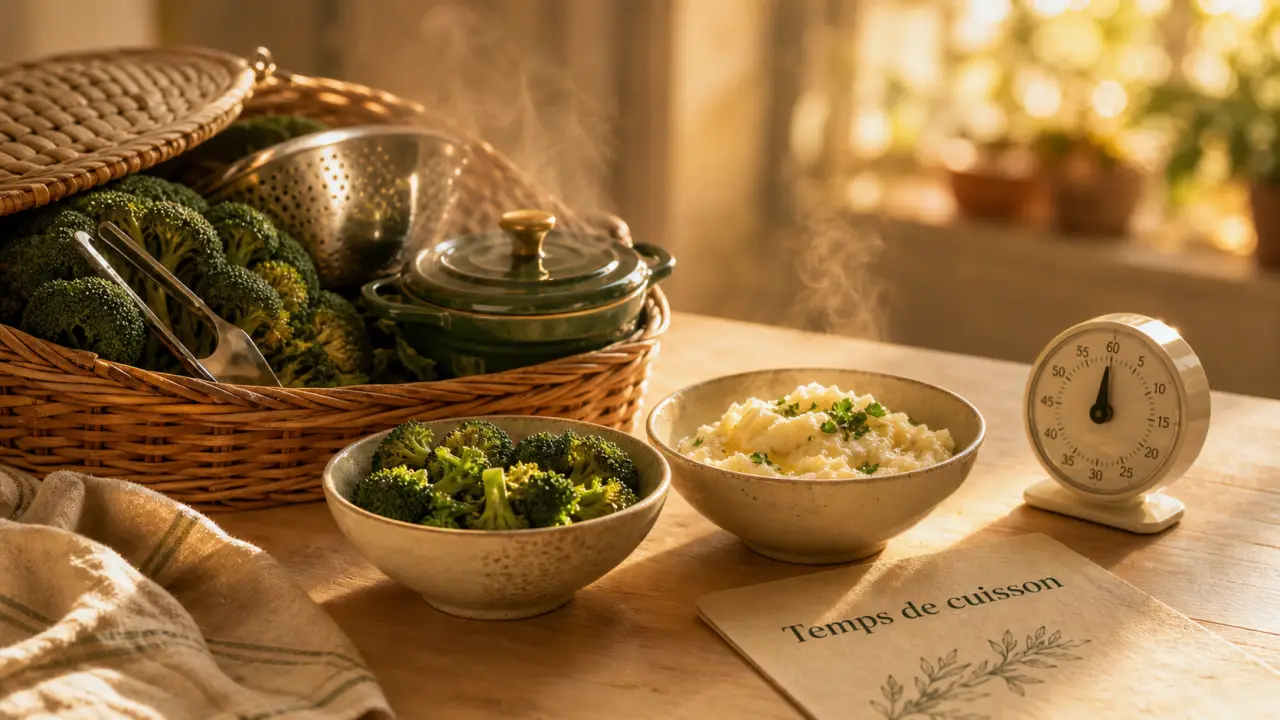 Cuisson brocolis : croquant et fondant, minuteur et cocotte fumante