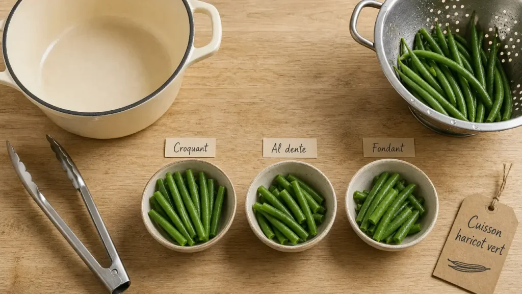 Haricots verts frais : eau bouillante, vapeur ou poêle, quels temps de cuisson ?