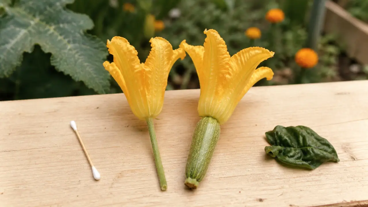 fleur de courgette male : mâle et femelle, reconnaissance et pollinisation