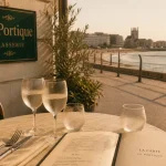 le portique royan, restaurant front de mer, terrasse au golden hour