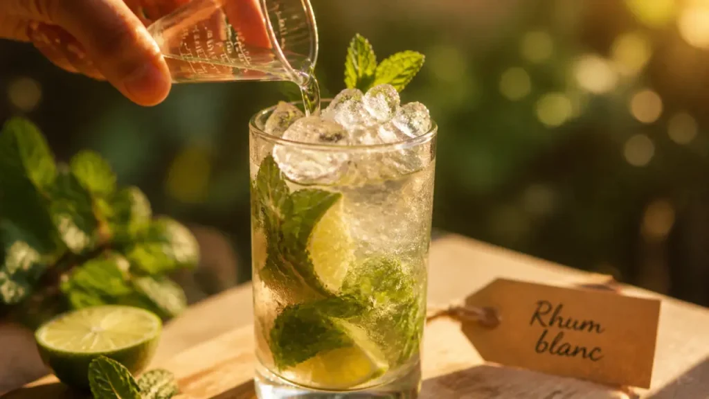 Mojito : le rhum blanc à 4-5 cl qui fixe l’équilibre du cocktail