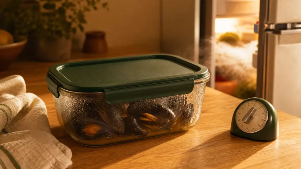 Moules cuites : 24 heures au frigo, pas plus