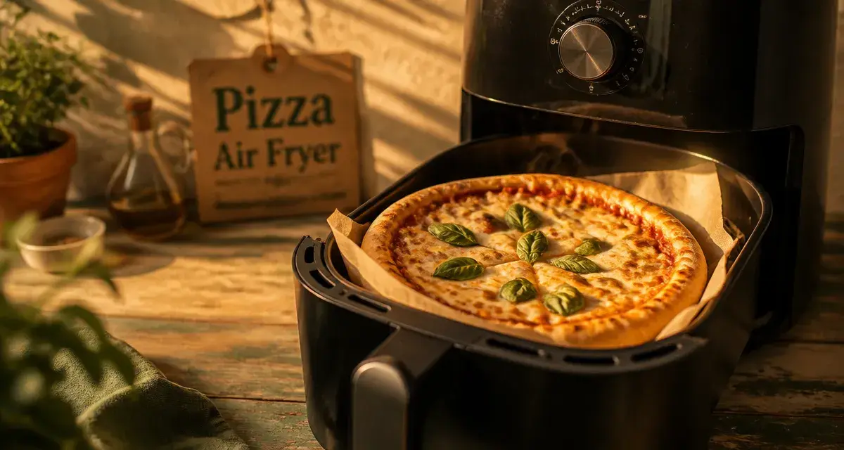 Pizza surgelée airfryer : pâte croustillante, fromage doré