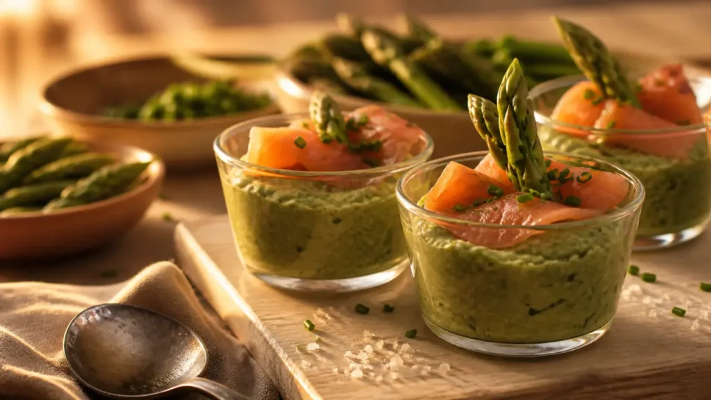 Verrines aux asperges : une base crémeuse, 4 variantes et 20 minutes au frais