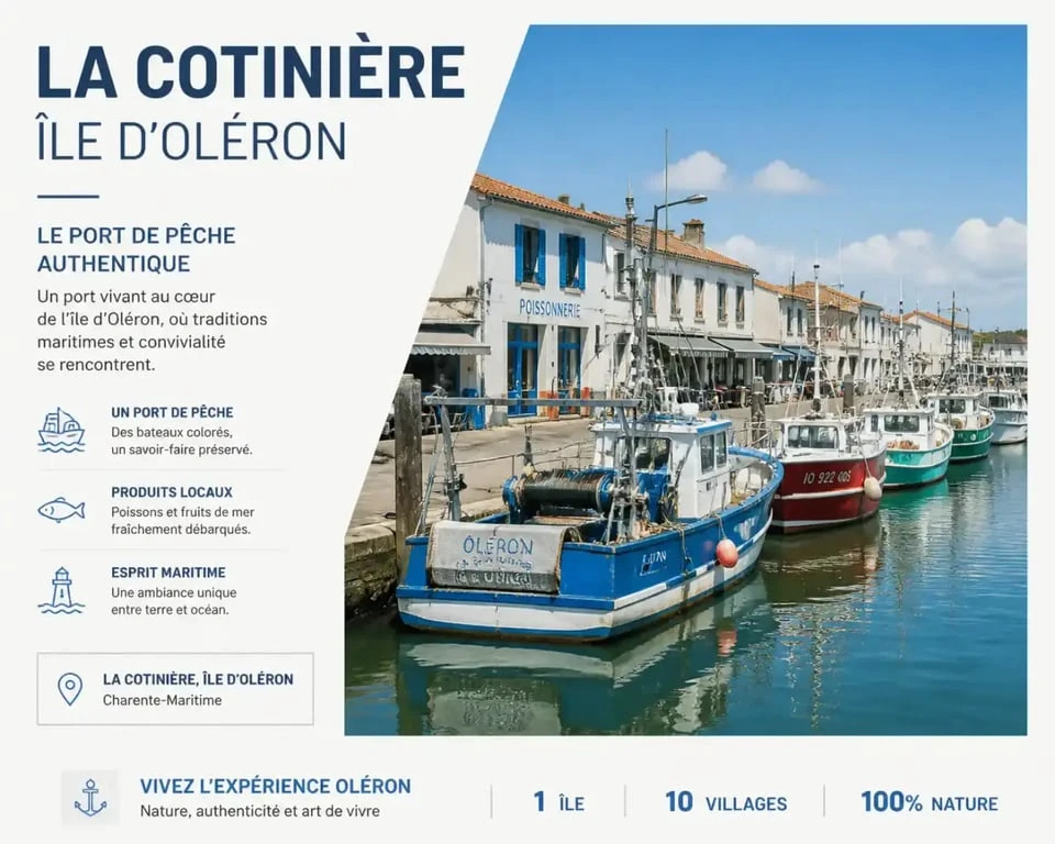 Le port de pêche de la Cotinière, lieu emblématique du marché oleron