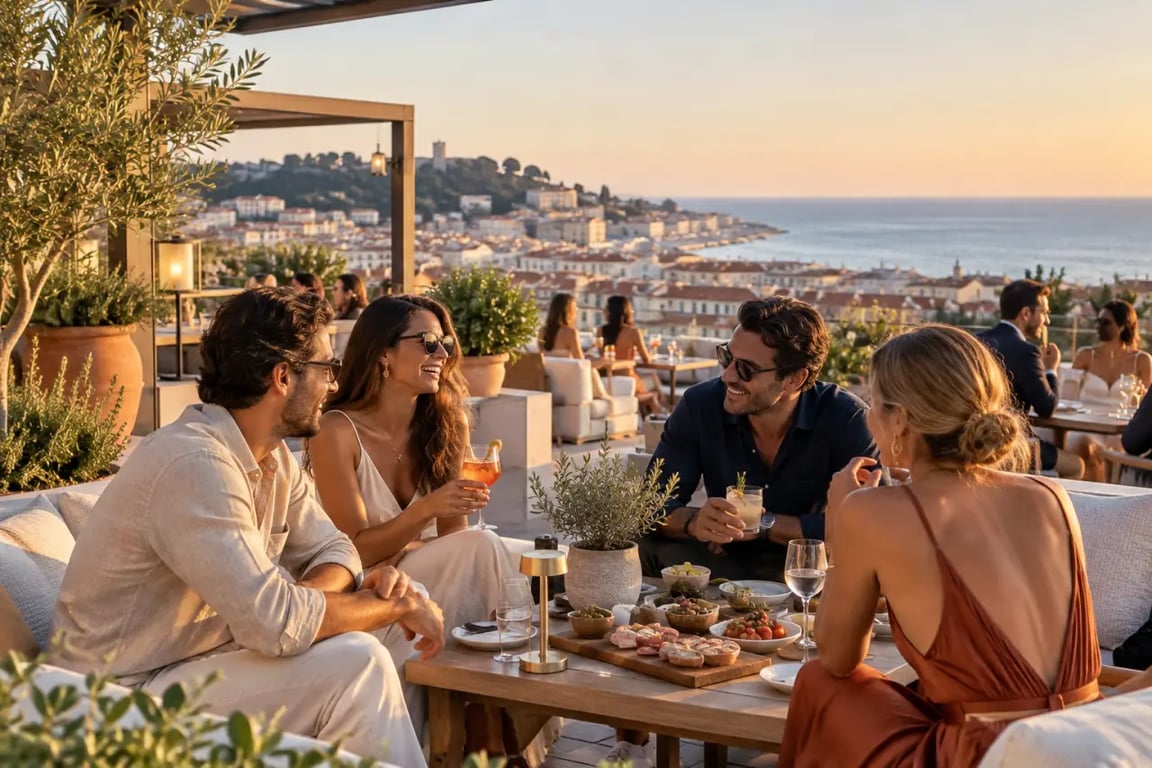 Les plus beaux bars panoramiques pour vos soirées en Méditerranée sur une terrasse à Nice