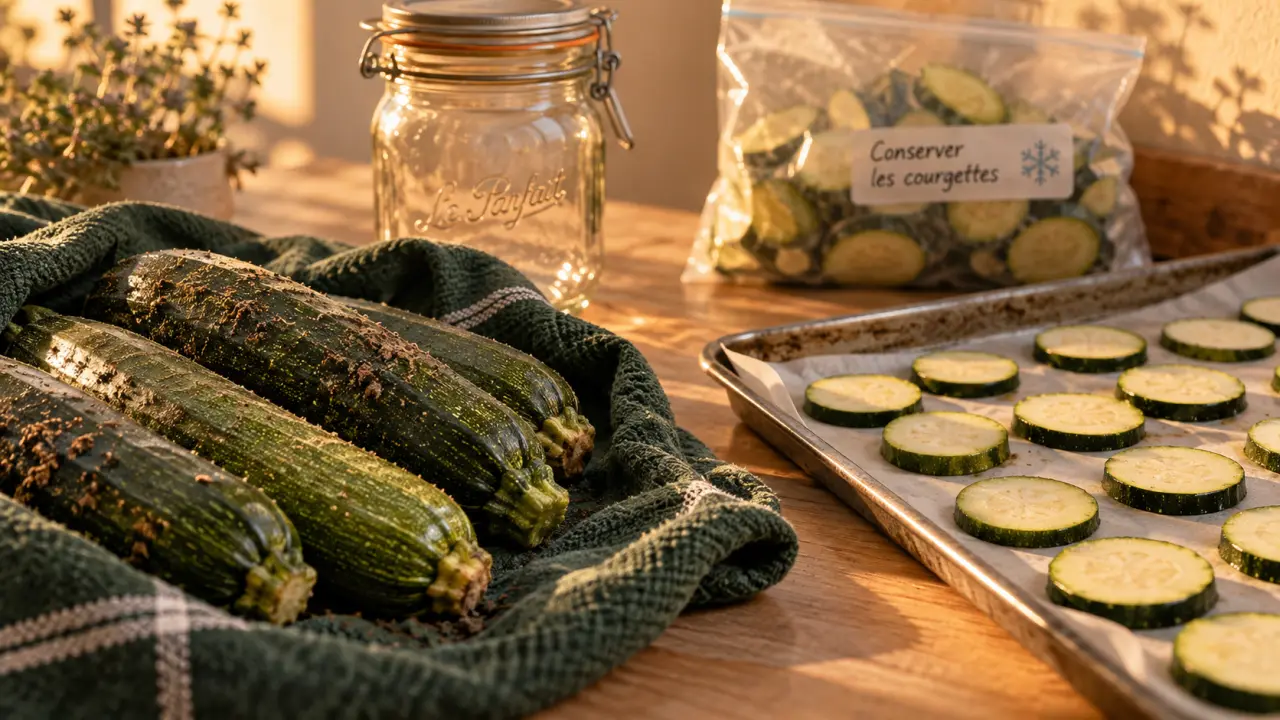 Comment conserver des courgettes : réfrigérateur, congélation ou bocaux