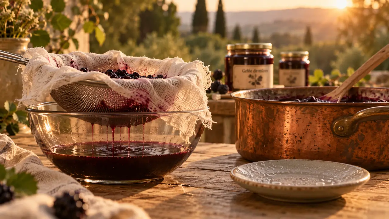 Gelée de mûres recette grand-mère sans pépins au jus pesé